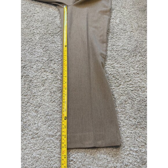 Talbots Heritage Petite 6P Brown Flat Front Pants Side Zip Closure Office - Picture 5 of 7